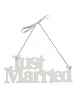 Amore MDF Hanging Plaque - JUST MARRIED